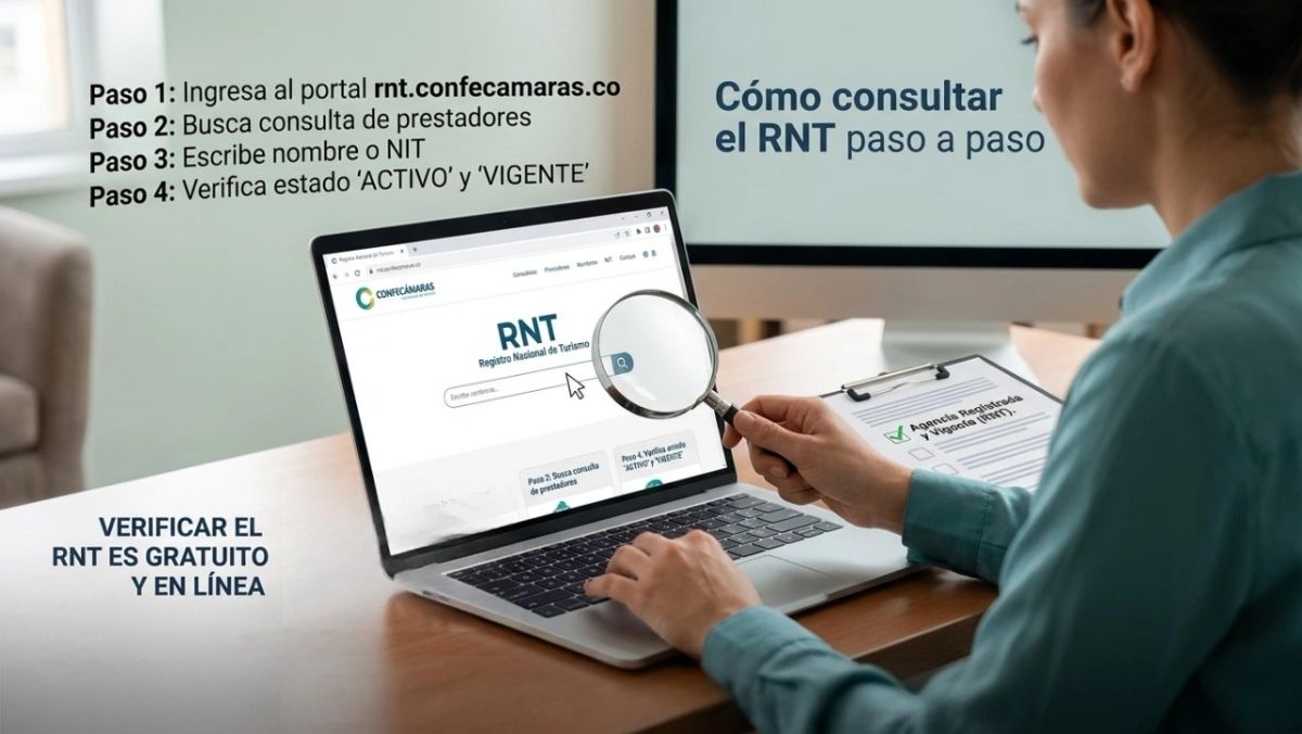 Viajera revisando documentos antes de reservar