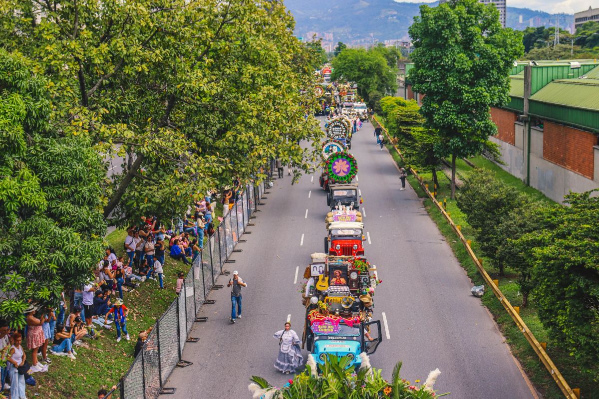 Silletero en el desfile de Medellín
