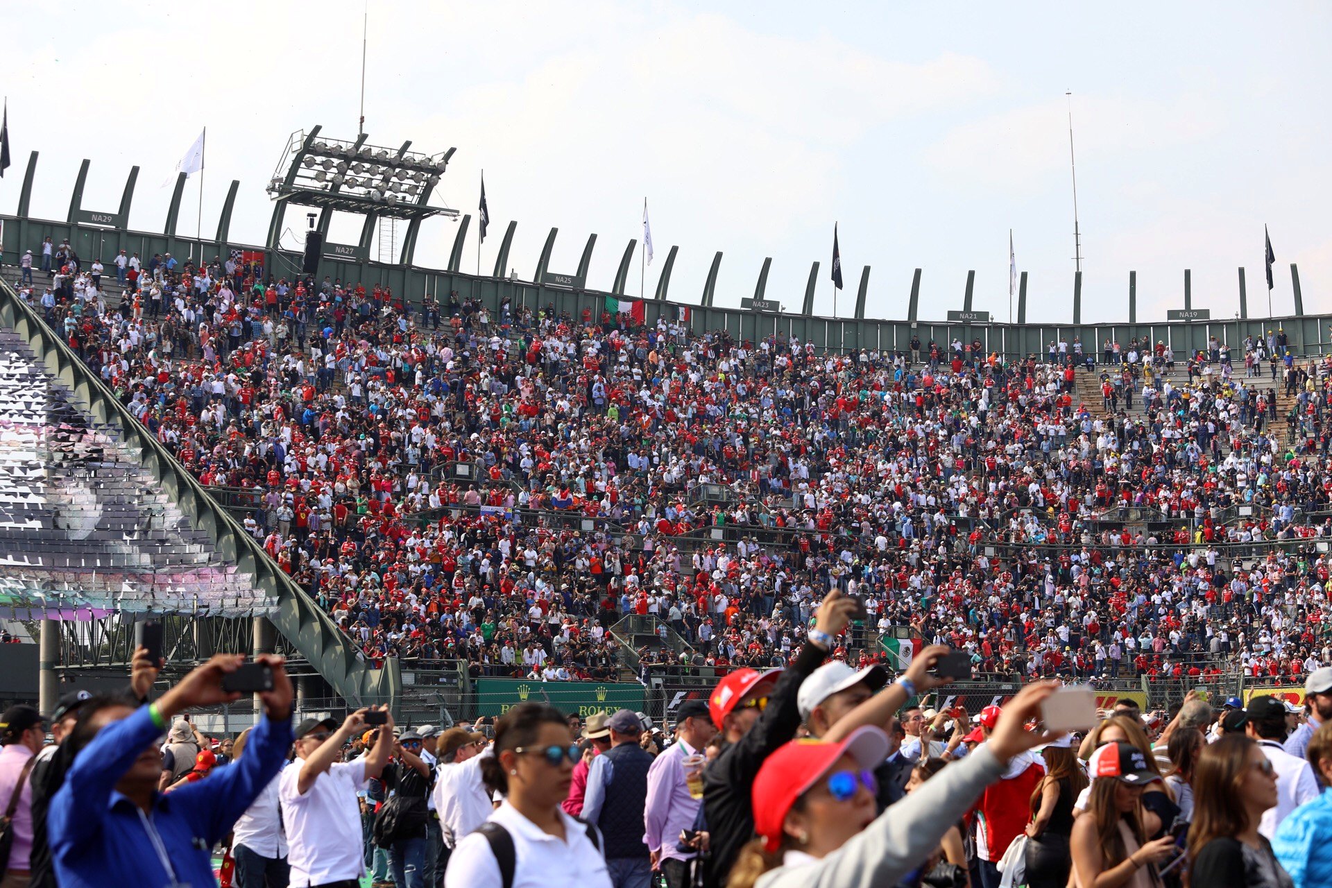 Afición celebrando en un Gran Premio de Fórmula 1
