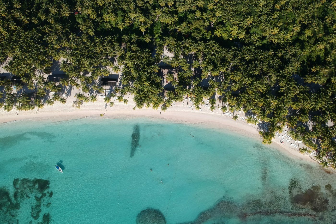 Vista aérea de la costa de Bávaro, en Punta Cana