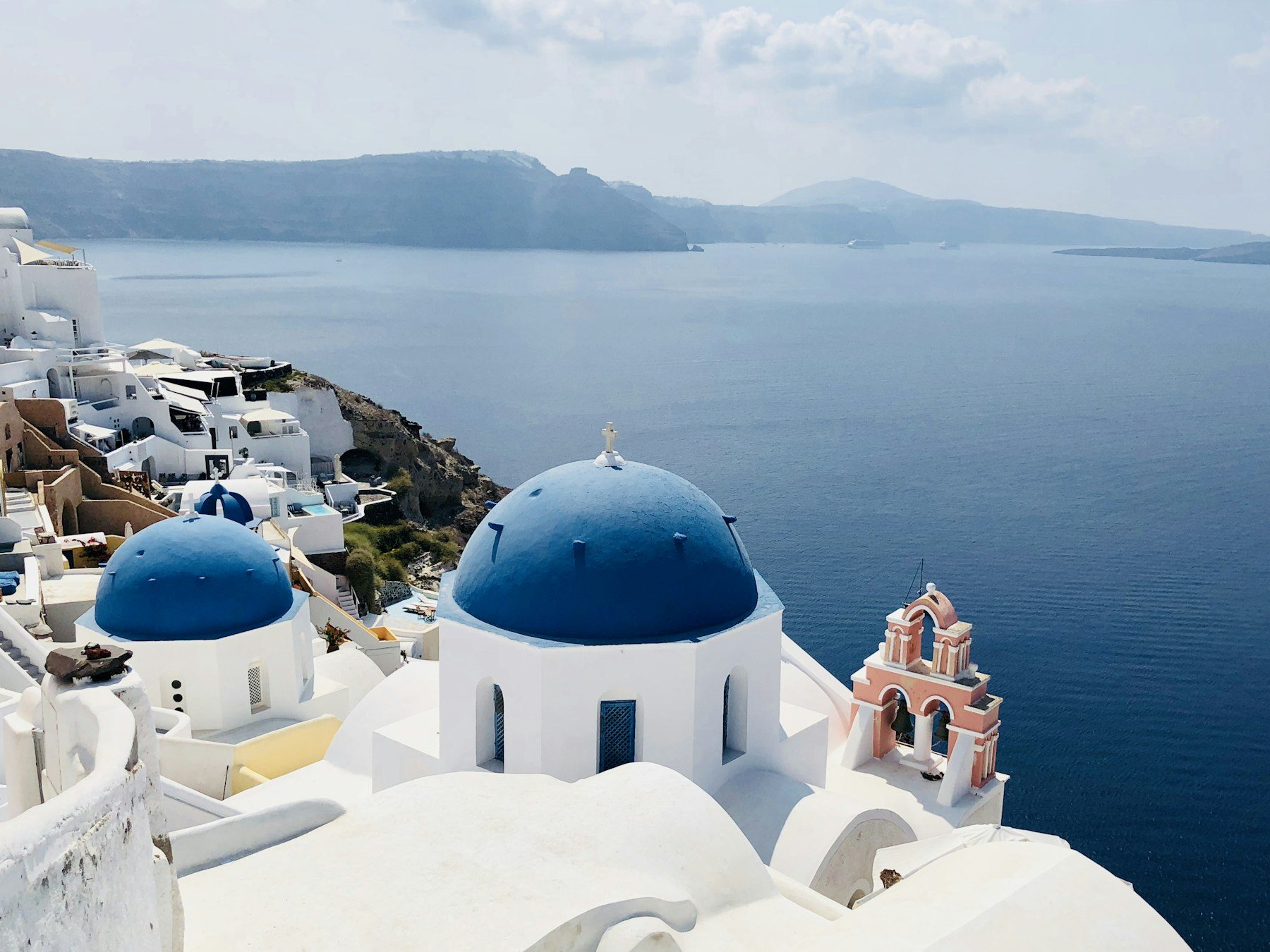Cúpulas azules de Oia, en Santorini