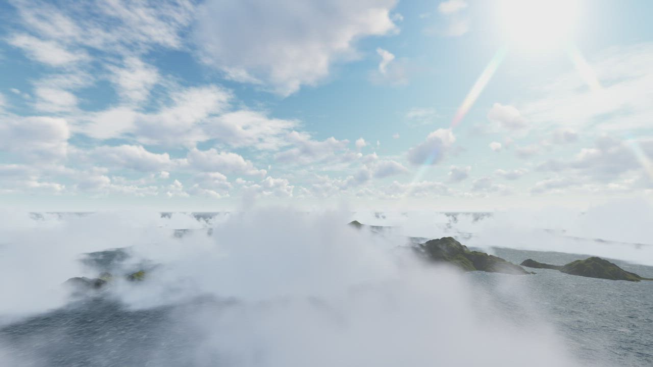 Avión volando entre las nubes